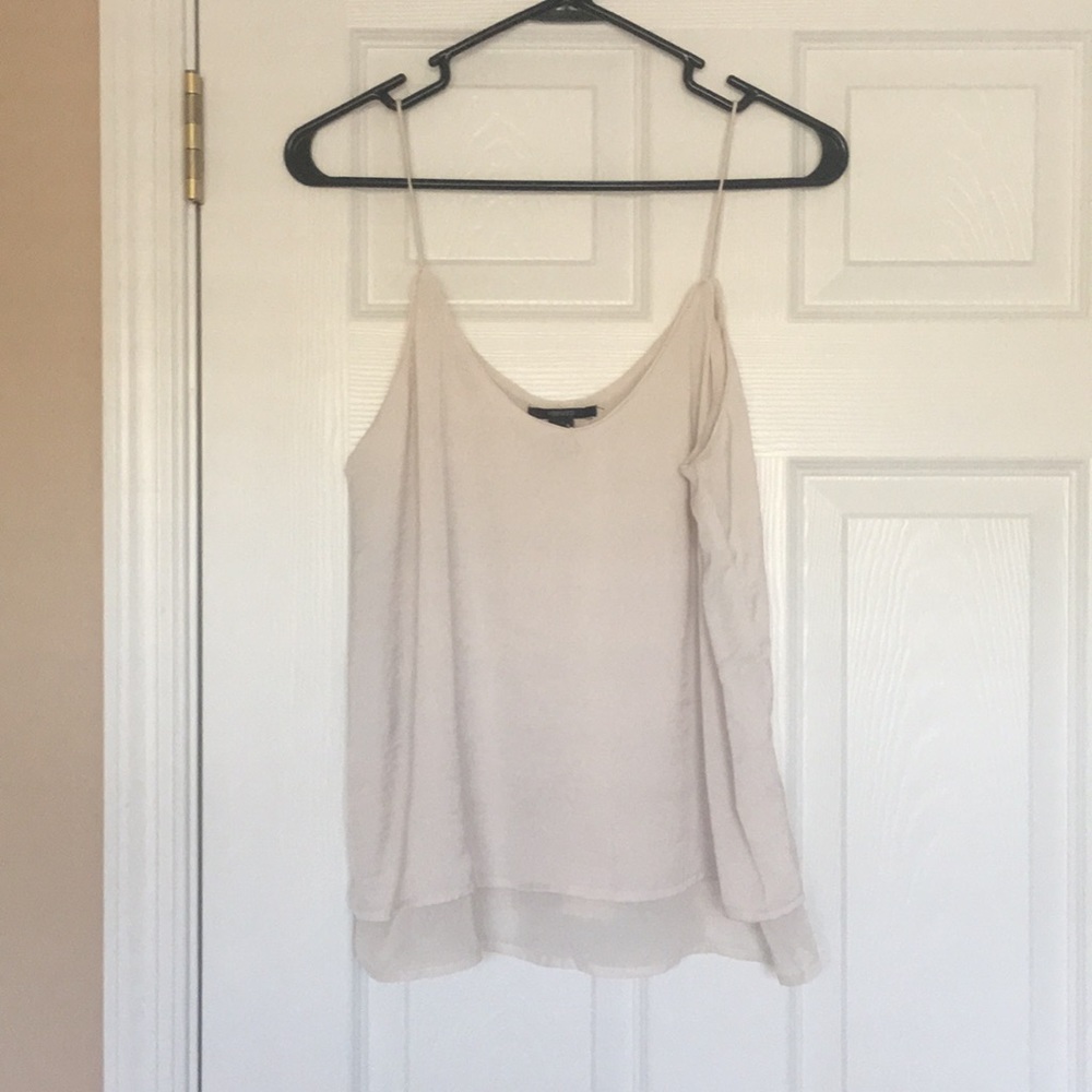 Off white flowy 2 layer top